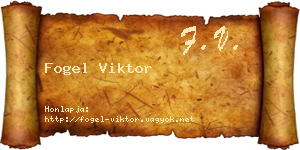 Fogel Viktor névjegykártya